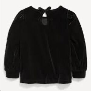 NWT Old Navy Puff-Sleeve Tie-Back Velvet Top for Toddler Girls 18-24 months